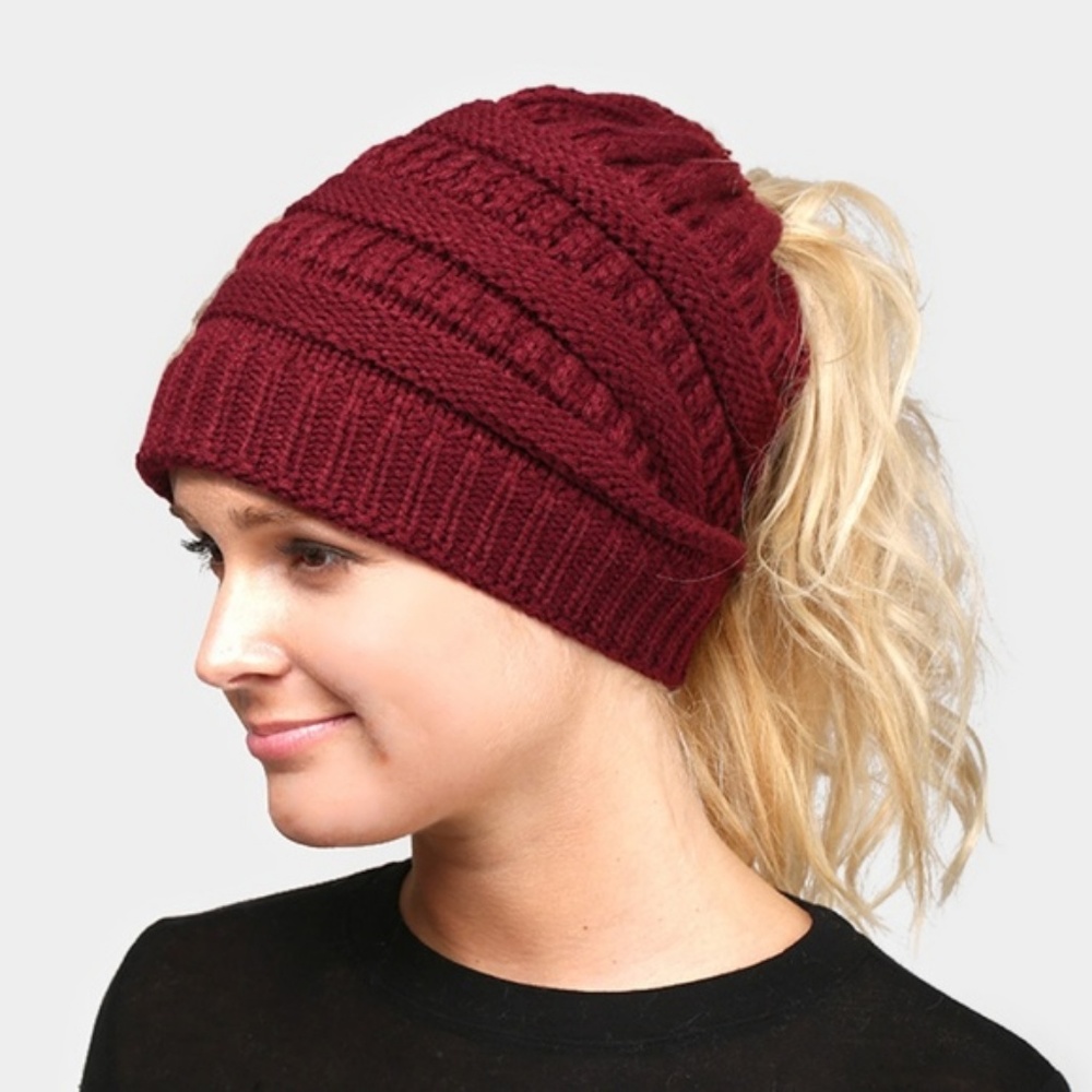 Messy Bun Ponytail Beanie (color options) - Picture 3 of 3